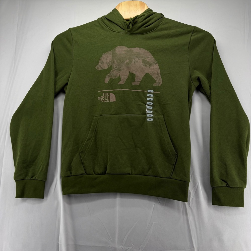 The North Face Mens Evo Mountain Bear Hoodie Woodland Green NF0A8FVPBRI Small